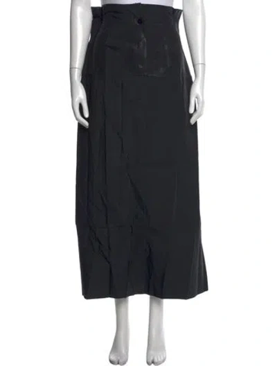Pre-owned 132 5. Issey Miyake Pleated Accents Long Skirt In Black