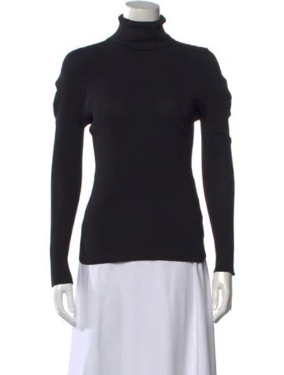 Pre-owned 132 5. Issey Miyake Turtleneck Sweater In Black