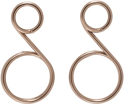 132 5. Issey Miyake Bronze Bubble Wands Earrings In 49 Brown Gold