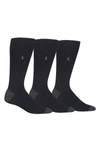 Polo Ralph Lauren 3-pack Ribbed Socks In Black