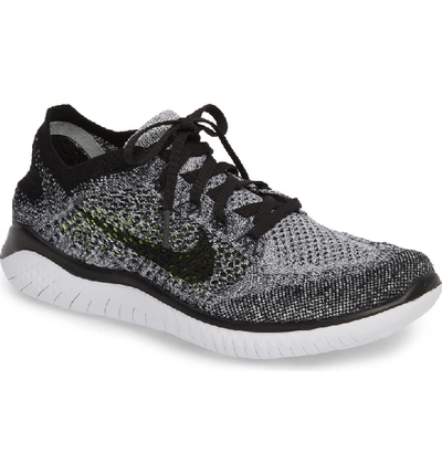 Nike Men's Free Run Flyknit 2018 Running Sneakers From Finish Line In Grey