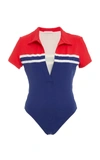SOLID & STRIPED THE MAYA COLLARED ONE PIECE SWIMSUIT,WS20061440