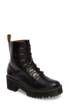 Dr. Martens Black Shriver Hi Ankle Boots In Black Smooth
