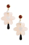 LIZZIE FORTUNATO SAL HEART DROP EARRINGS WITH FRESHWATER PEARL,PS18-E002