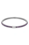 Lagos Sterling Silver Caviar Icon Amethyst Beaded Bangle Bracelet In Purple/silver