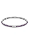 Lagos Sterling Silver Caviar Icon Amethyst Beaded Bangle Bracelet In Silver/amethyst
