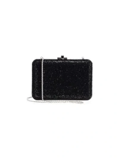 Judith Leiber Slim Slide Crystal Clutch In Gold/black