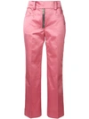 Coach Cropped Tailored Trousers In Pink