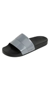 Adidas Originals Adilette Check Rubber Slide Sandals In Grey