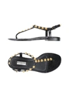Balenciaga Toe Strap Sandals In Black