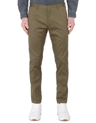 Paul Smith Casual Trousers In Military Green