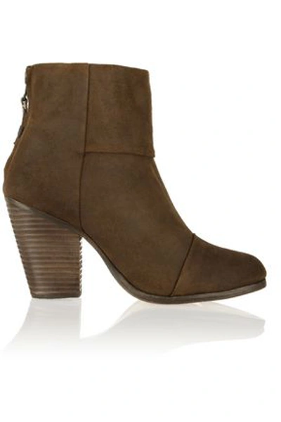 Rag & Bone Woman Classic Newbury Suede Ankle Boots Brown