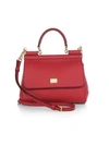 DOLCE & GABBANA SMALL SICILY LEATHER TOP HANDLE BAG