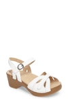 Dansko Season Sandal In White Leather