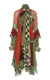 Etro Asymmetric Printed Silk-georgette Midi Dress In Print