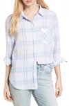 Rails Charli Shirt In Pale Blue White