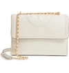 Tory Burch Fleming Quilted Lambskin Leather Convertible Shoulder Bag In Birch