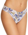 Hanky Panky Original-rise Printed Lace Thong In Bon Fleur
