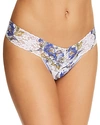 Hanky Panky Original-rise Printed Lace Thong In Bon Fleur