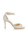 JIMMY CHOO ANNIE 85 GLITTER SANDALS,14804846