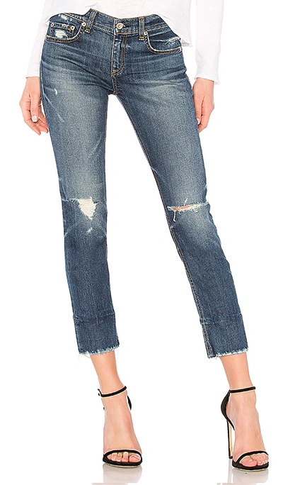 Rag & Bone Dre Distressed Straight-leg Jeans In Deville