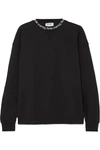 ACNE STUDIOS Yana intarsia-trimmed cotton-jersey sweatshirt