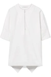 CEDRIC CHARLIER KNOTTED COTTON-POPLIN TOP