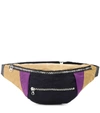 Isabel Marant Noomi Tri-colour Belt Bag In Navy Multi