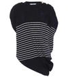Jw Anderson Cirular Mariniere Wool Knit Top In Blue