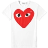 COMME DES GARÇONS PLAY Comme des Garcons Play Women's Double Heart Logo Tee,P1T025-WHRD5