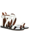 GIVENCHY STUDDED LEATHER SANDALS,P00287098