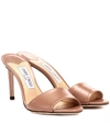 JIMMY CHOO STACY 85 LEATHER SANDALS,P00315228