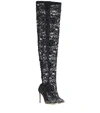 DOLCE & GABBANA OVER-THE-KNEE LACE BOOTS,P00310527