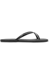 Tkees Riley Matte-leather Flip Flops In Black