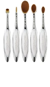 ARTIS ARTIS ELITE MIRROR 5 BRUSH SET IN METALLIC SILVER.,ATIS-WU12