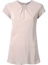 AGNONA AGNONA SHORTSLEEVE BLOUSE - NEUTRALS,U4082T853OY11751545