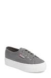 Superga Acot Linea Platform Sneaker In Grey Sage