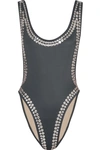 NORMA KAMALI STUD MARISSA EMBELLISHED SWIMSUIT