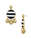 Kate Spade Set Sail Drop Earrings In Black/white