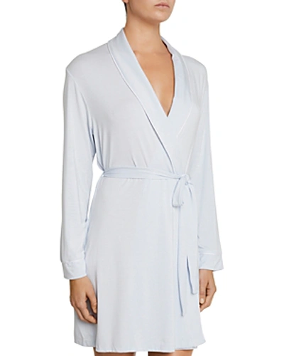 Eberjey Gisele Dressing Gown In Water Blue/white