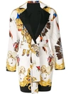VERSACE NATIVE AMERICAN BAROQUE BELTED COAT,A79423A22575612779996