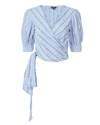EXCLUSIVE FOR INTERMIX Elsie Striped Wrap Top,DD-1955-EXCL