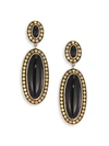 JOHN HARDY Dot Black Onyx & 18K Bonded Yellow Gold Oval Drop Earrings