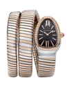 Bvlgari Women's Serpenti Tubogas Rose Gold, Stainless Steel & Diamond Double Twist Watch