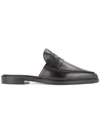 THOM BROWNE PENNY LOAFER MULE WITH LEATHER SOLE IN CALF LEATHER,FFF005A0000312550477