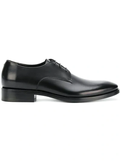 Balenciaga Square-toe Leather Derby Shoes In Black