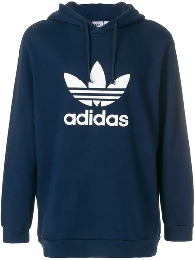 Adidas Originals Adicolor Hoodie With Trefoil Logo In Navy Cx1900 - Navy In Blue