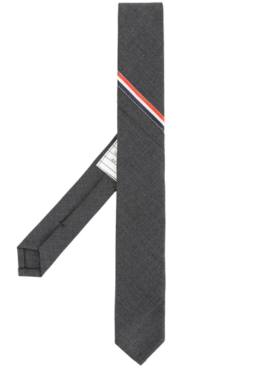 Thom Browne Classic Necktie With Seamed In Red, White And Blue Selvedge (26cm) In Super 120's Twill