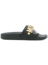 Moschino Pvc Sandal Slide With Lettering Logo