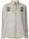 LORENA ANTONIAZZI striped shirt with sequin star appliqués,LP3330CA1271412774062
